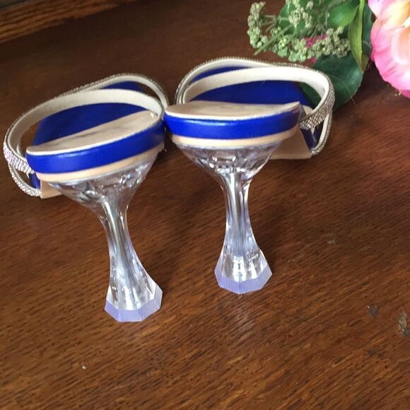 Rhinestone Strap Clear Heels - Picture 3 of 9